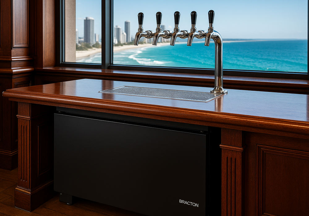 Under bench Glycol 4 tap beer system 3